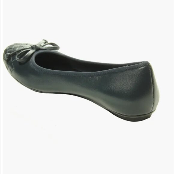Vaneli Seeley Nappa Navy Flats - Picture 2 of 2